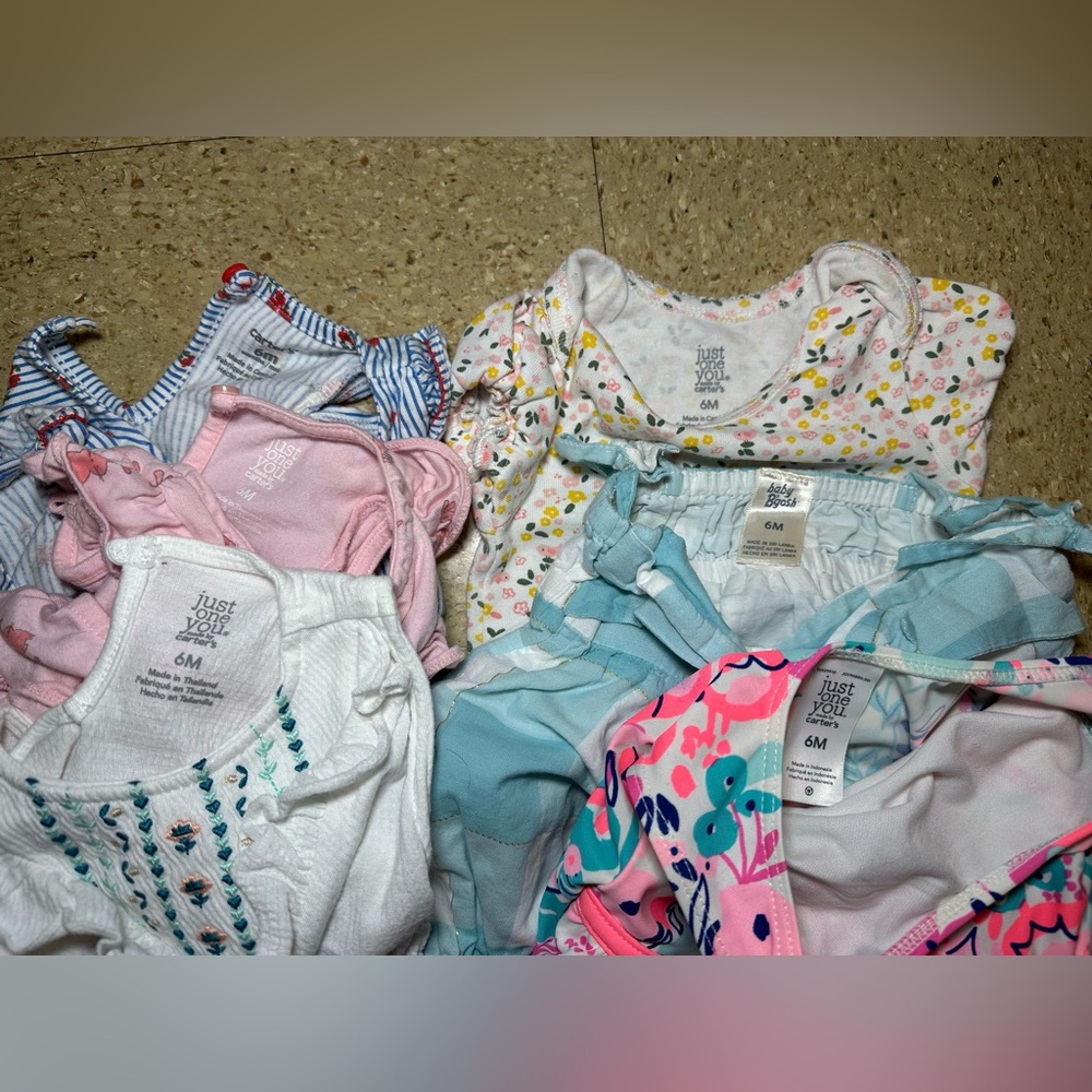 Lot Of 15 Pcs Infant Girl Summer Outfits Shorts Dress Carter's Swim Suit 3-6m 6m - Picture 5 of 5